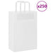 Pungi de hârtie 250 buc cu mânere albe 21x11x31 cm - WALTI WALTI