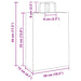 Pungi de hârtie 250 buc cu mânere albe 26x12x35 cm - WALTI WALTI