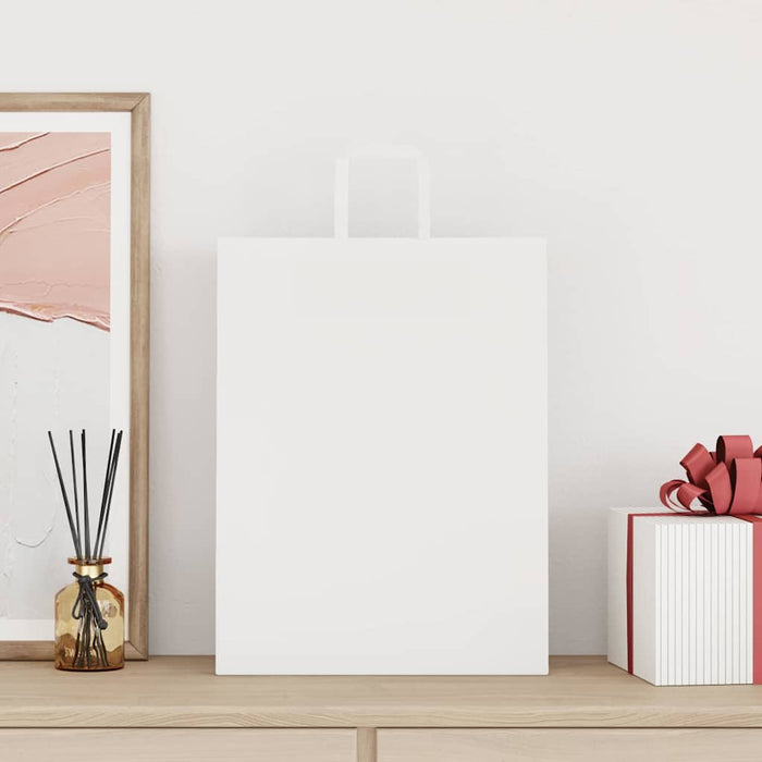 Pungi de hârtie 250 buc cu mânere albe 32x12x42 cm - WALTI WALTI