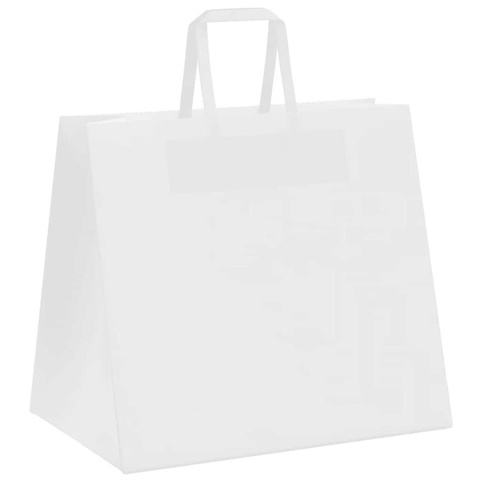 Pungi de hârtie 250 buc cu mânere albe 32x22x28 cm - WALTI WALTI