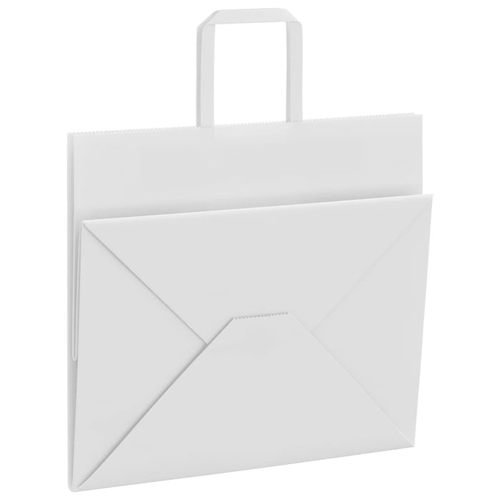 Pungi de hârtie 250 buc cu mânere albe 32x22x28 cm - WALTI WALTI