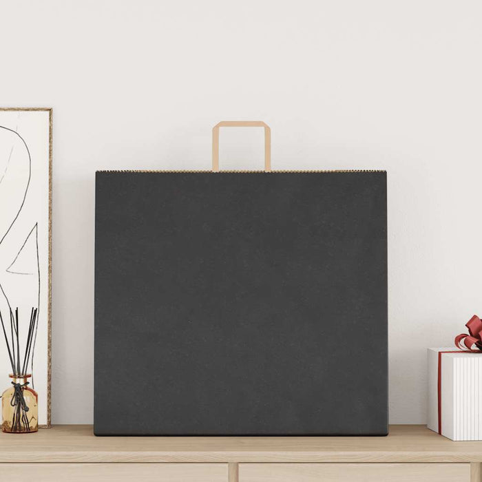 Pungi de hârtie 250 buc cu mânere negre 54x15x49 cm - WALTI WALTI