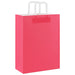 Saci de hârtie 50 buc cu mânere roz 26x12x35 cm - WALTI WALTI