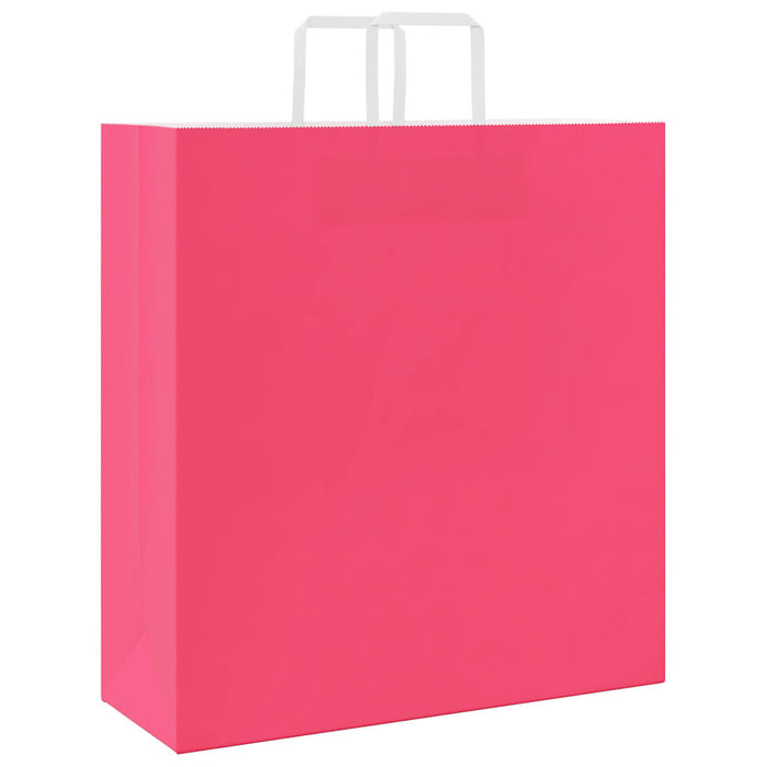 Pungi de hârtie 50 buc cu mânere roz 45x17x48 cm - WALTI WALTI