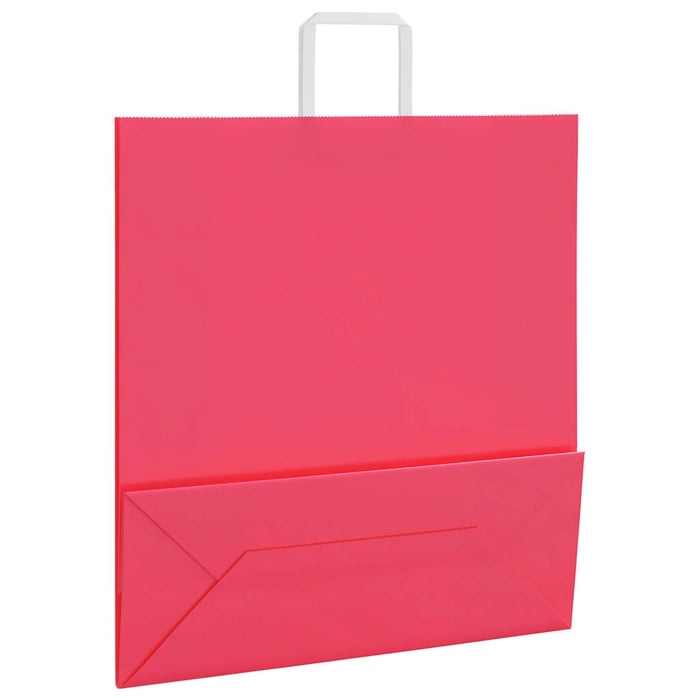 Pungi de hârtie 50 buc cu mânere roz 45x17x48 cm - WALTI WALTI