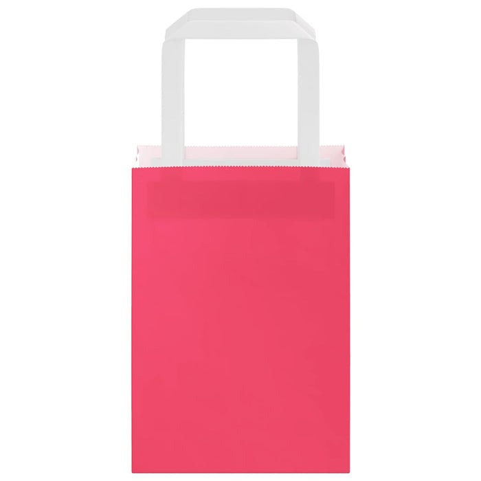 Pungi de hârtie 250 buc cu mânere roz 15x8x21 cm - WALTI WALTI