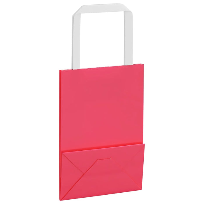 Pungi de hârtie 250 buc cu mânere roz 15x8x21 cm - WALTI WALTI