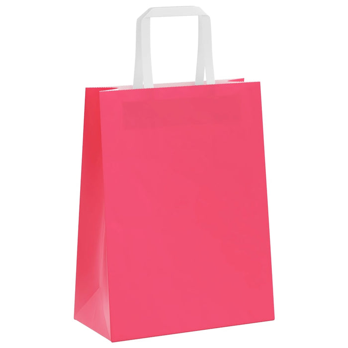 Pungi de hârtie 250 buc cu mânere roz 21x11x28 cm - WALTI WALTI