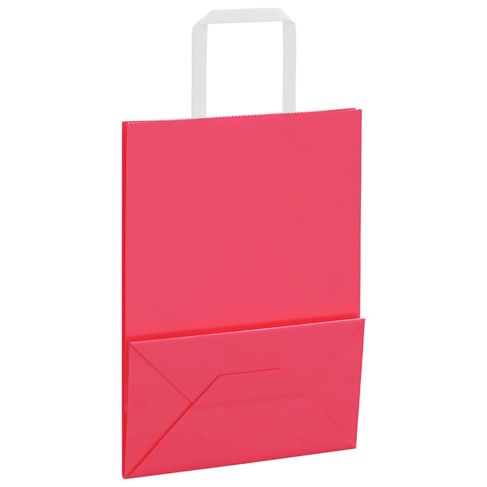 Pungi de hârtie 250 buc cu mânere roz 21x11x28 cm - WALTI WALTI