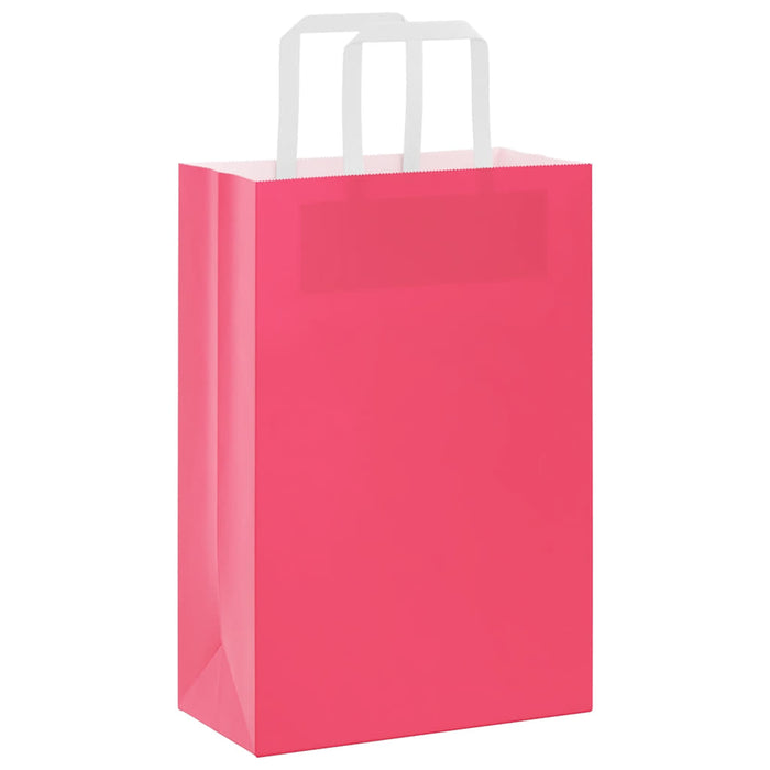 Pungi de hârtie 250 buc cu mânere roz 21x11x31 cm - WALTI WALTI