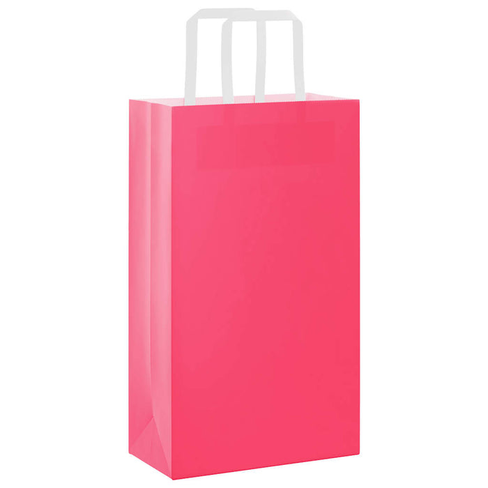 Pungi de hârtie 250 buc cu mânere roz 21x11x36 cm - WALTI WALTI