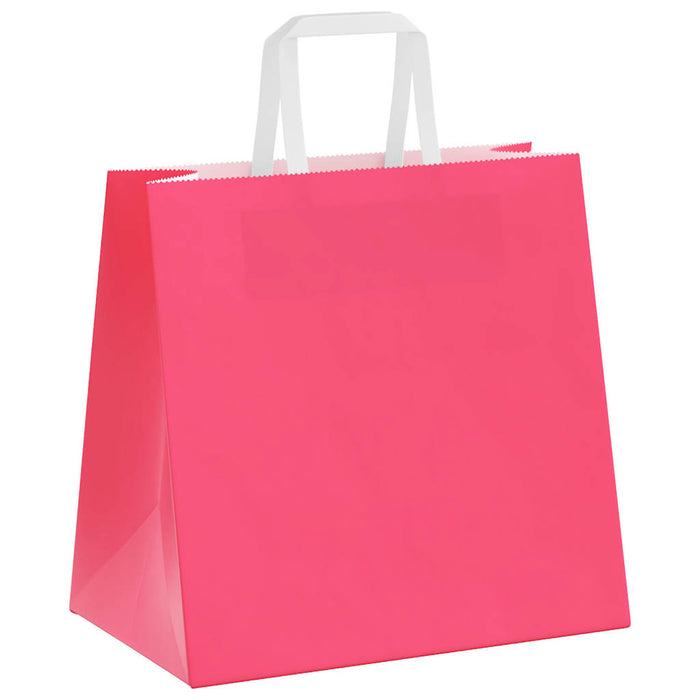 Pungi de hârtie 250 buc cu mânere roz 26x17x25 cm - WALTI WALTI