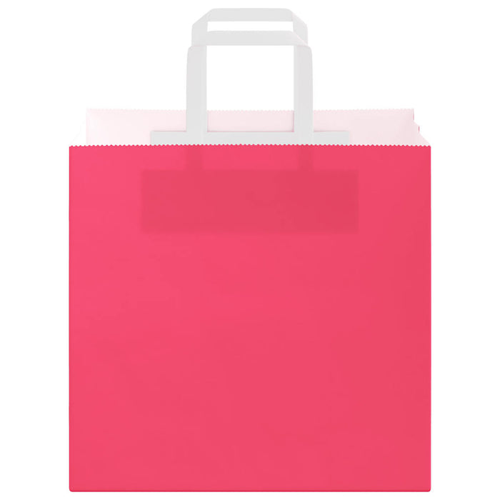 Pungi de hârtie 250 buc cu mânere roz 26x17x25 cm - WALTI WALTI