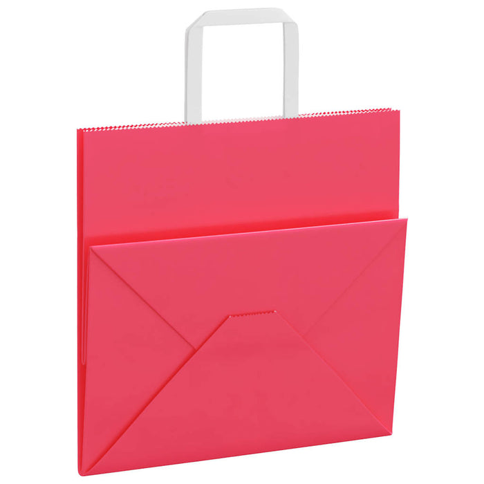 Pungi de hârtie 250 buc cu mânere roz 26x17x25 cm - WALTI WALTI