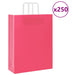 Pungi de hârtie 250 buc cu mânere roz 32x12x42 cm - WALTI WALTI