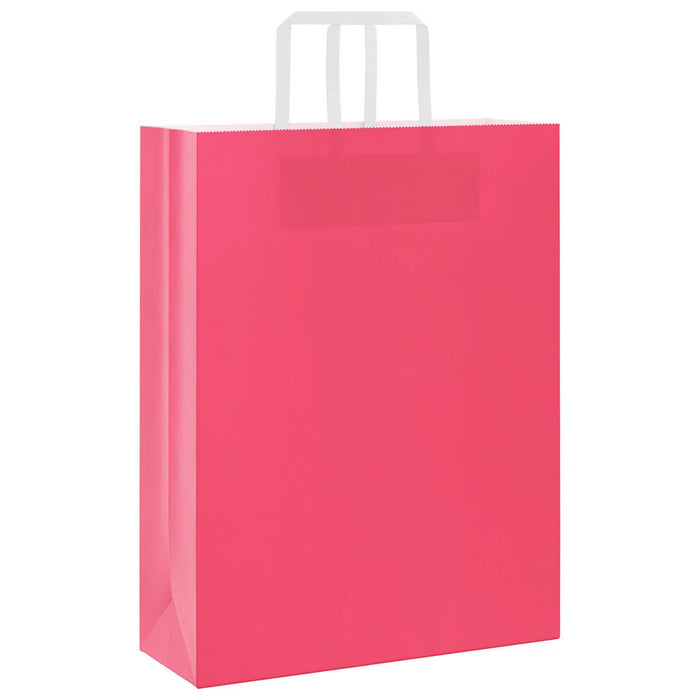 Pungi de hârtie 250 buc cu mânere roz 32x12x42 cm - WALTI WALTI