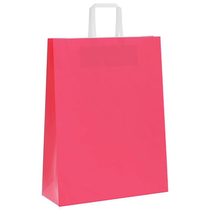 Pungi de hârtie 250 buc cu mânere roz 32x12x42 cm - WALTI WALTI