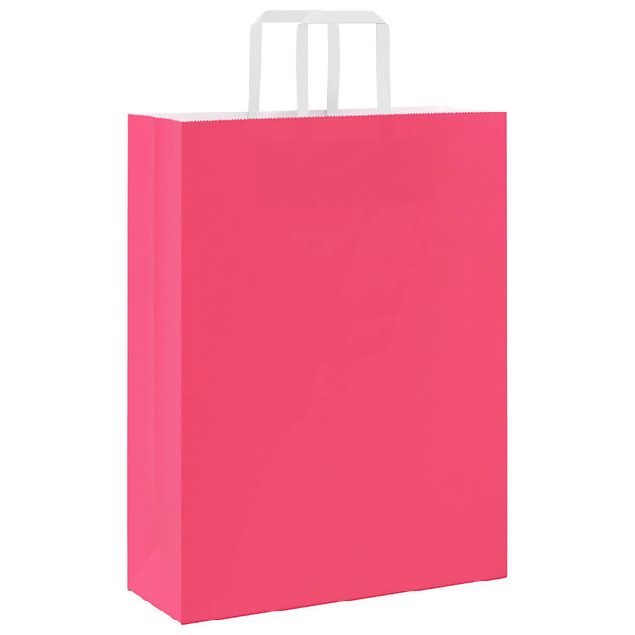 Pungi de hârtie 250 buc cu mânere roz 32x12x42 cm - WALTI WALTI