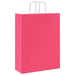 Pungi de hârtie 250 buc cu mânere roz 32x12x42 cm - WALTI WALTI