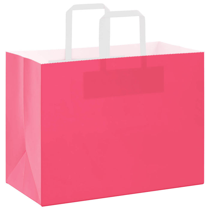 Pungi de hârtie 250 buc cu mânere roz 32x17x25 cm - WALTI WALTI
