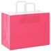 Pungi de hârtie 250 buc cu mânere roz 32x17x25 cm - WALTI WALTI