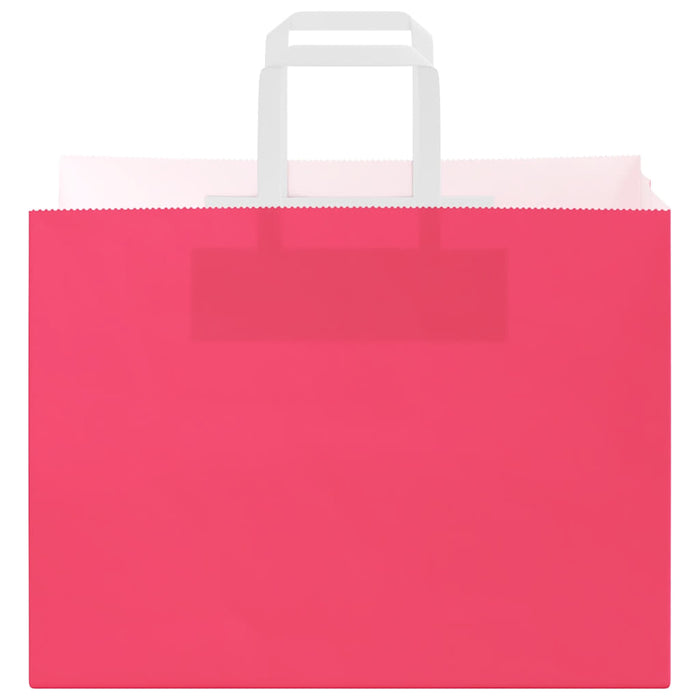 Pungi de hârtie 250 buc cu mânere roz 32x17x25 cm - WALTI WALTI