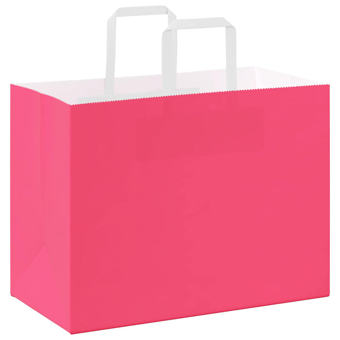 Pungi de hârtie 250 buc cu mânere roz 32x17x25 cm - WALTI WALTI