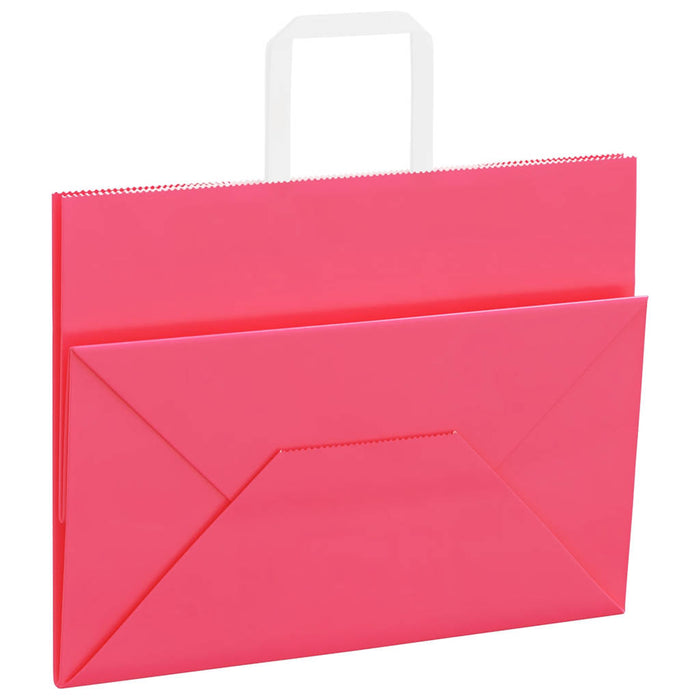 Pungi de hârtie 250 buc cu mânere roz 32x17x25 cm - WALTI WALTI