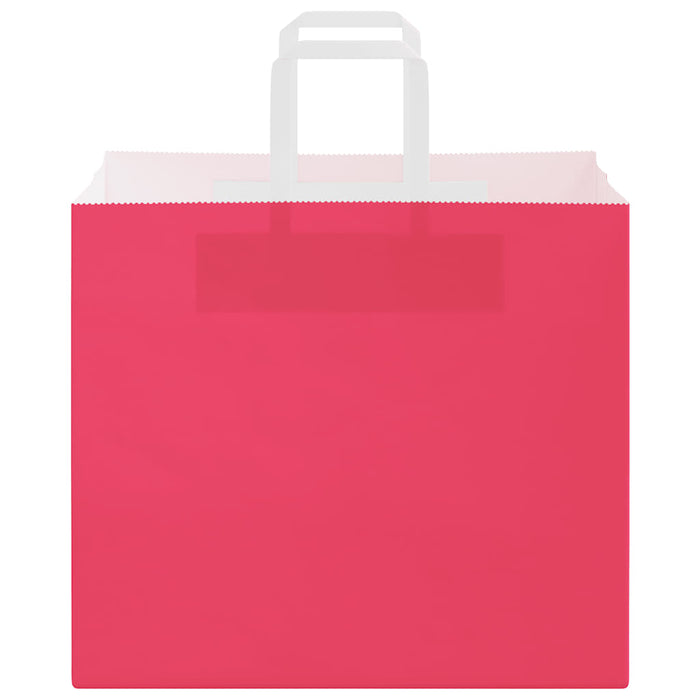 Pungi de hârtie 250 buc cu mânere roz 32x22x28 cm - WALTI WALTI