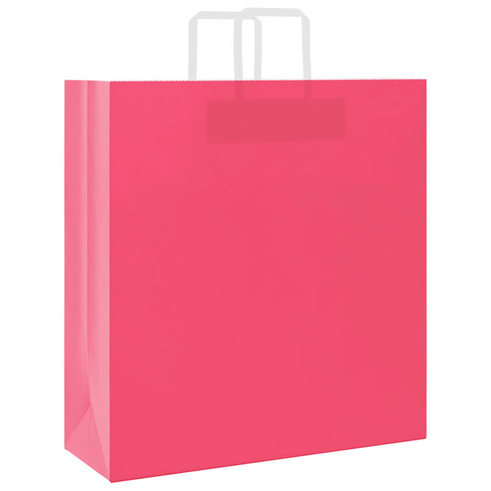 Pungi de hârtie 250 buc cu mânere roz 45x17x48 cm - WALTI WALTI