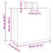 Pungi de hârtie 250 buc cu mânere roz 54x15x49 cm - WALTI WALTI