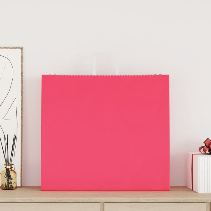 Pungi de hârtie 250 buc cu mânere roz 54x15x49 cm - WALTI WALTI