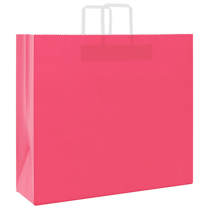 Pungi de hârtie 250 buc cu mânere roz 54x15x49 cm - WALTI WALTI
