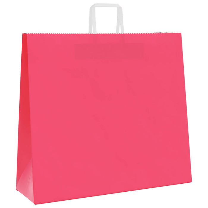 Pungi de hârtie 250 buc cu mânere roz 54x15x49 cm - WALTI WALTI