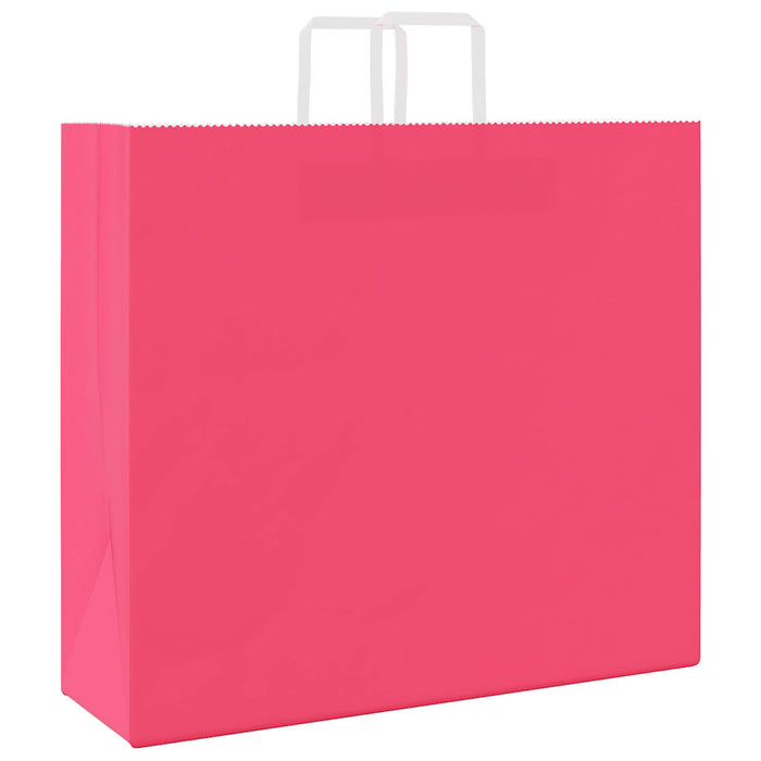 Pungi de hârtie 250 buc cu mânere roz 54x15x49 cm - WALTI WALTI