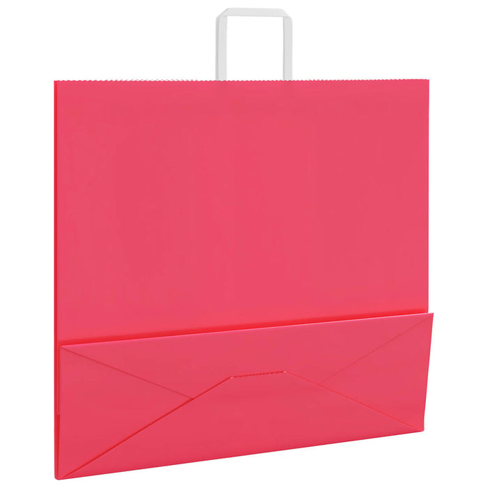 Pungi de hârtie 250 buc cu mânere roz 54x15x49 cm - WALTI WALTI