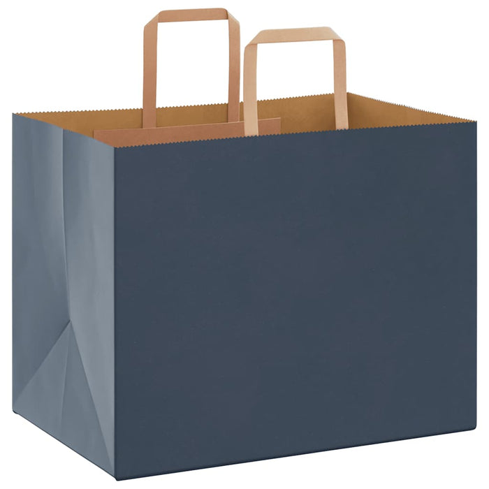 Pungi de hârtie 250 buc cu mânere Albastre 32x22x24 cm - WALTI WALTI