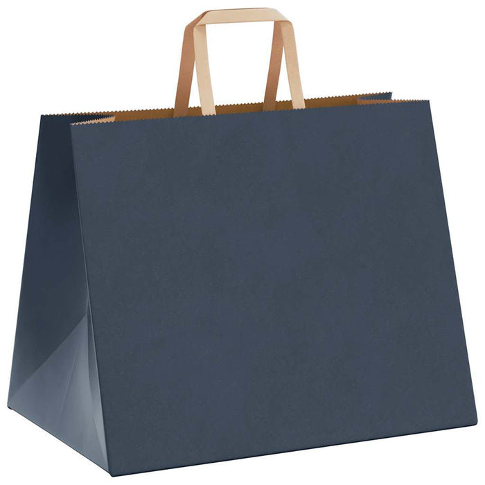 Pungi de hârtie 250 buc cu mânere Albastre 32x22x24 cm - WALTI WALTI