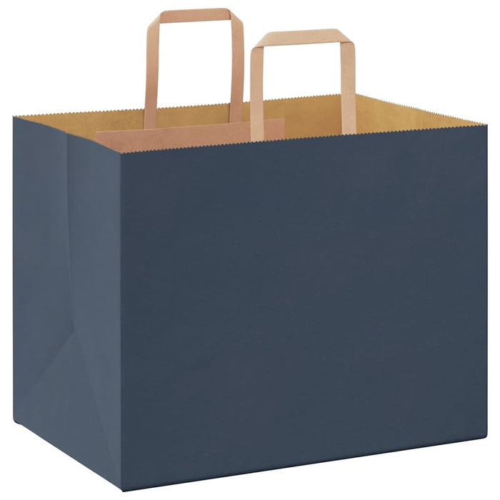 Pungi de hârtie 250 buc cu mânere Albastre 32x22x24 cm - WALTI WALTI