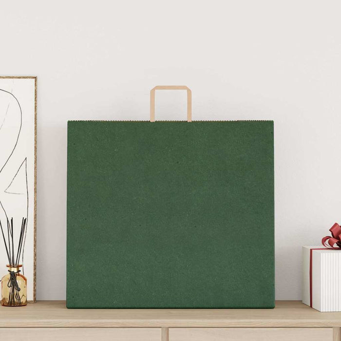 Pungi de hârtie 250 buc cu mânere verde 54x15x49 cm - WALTI WALTI