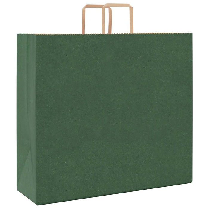 Pungi de hârtie 250 buc cu mânere verde 54x15x49 cm - WALTI WALTI