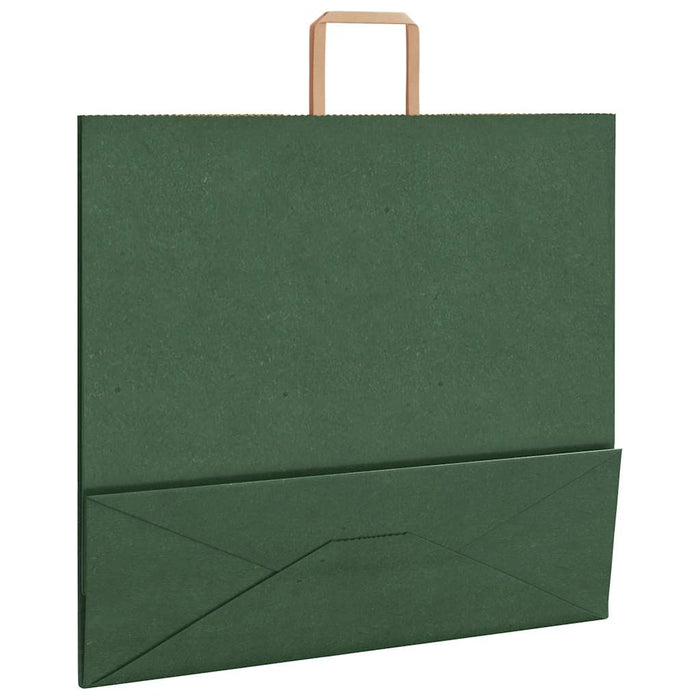 Pungi de hârtie 250 buc cu mânere verde 54x15x49 cm - WALTI WALTI