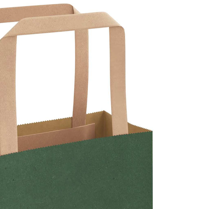 Pungi de hârtie 250 buc cu mânere verde 54x15x49 cm - WALTI WALTI