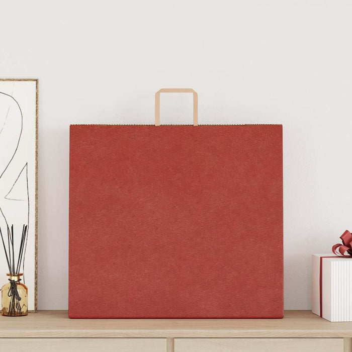 Pungi de hârtie 250 buc cu mânere roșii 54x15x49 cm - WALTI WALTI