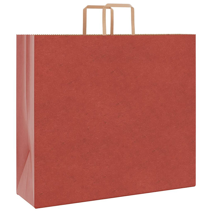 Pungi de hârtie 250 buc cu mânere roșii 54x15x49 cm - WALTI WALTI