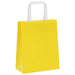 Pungi de hârtie 50 buc cu mânere galbene 18x8x22 cm - WALTI WALTI