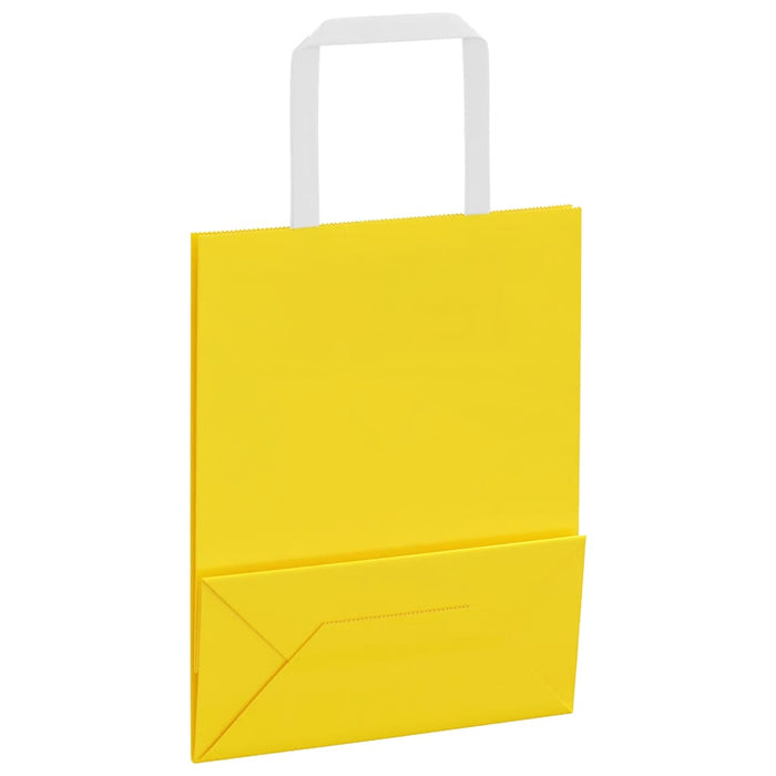 Pungi de hârtie 50 buc cu mânere galbene 18x8x22 cm - WALTI WALTI
