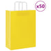 Pungi de hârtie 50 buc cu mânere galbene 26x12x35 cm - WALTI WALTI