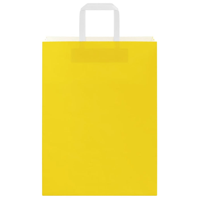 Pungi de hârtie 50 buc cu mânere galbene 26x12x35 cm - WALTI WALTI