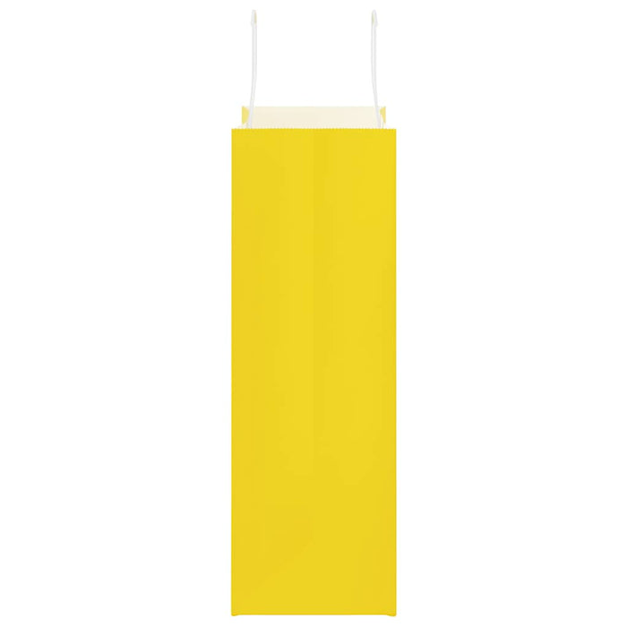 Pungi de hârtie 50 buc cu mânere galbene 26x12x35 cm - WALTI WALTI